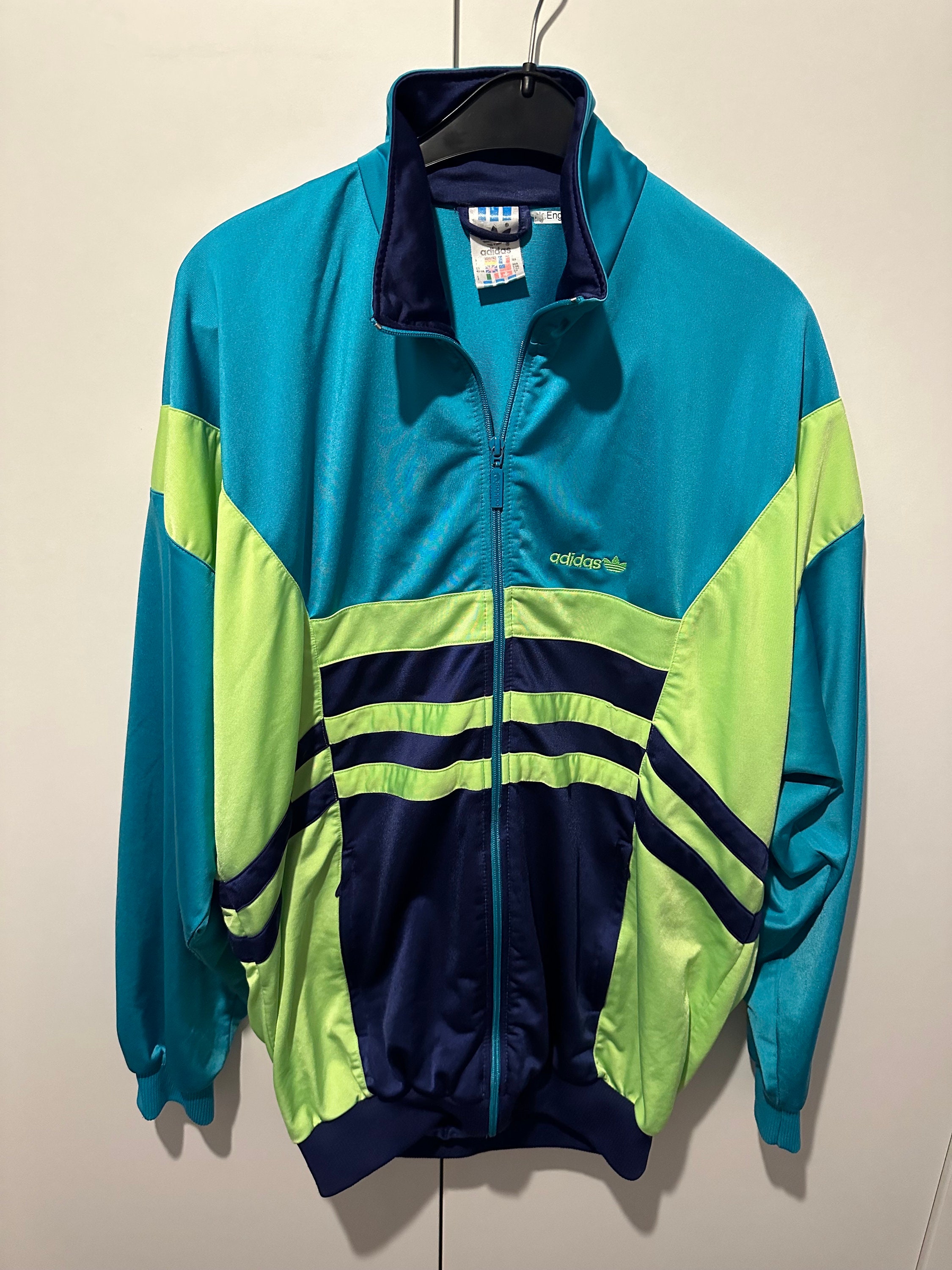Adidas Windbreaker Jacket Size L Retro Vintage Track JACKET - Etsy Adidas Windbreaker Jacket Size L Retro Vintage Track JACKET - Etsy