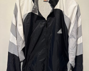 Adidas Windbreaker Jacke Size L Retro Vintage Track JACKET