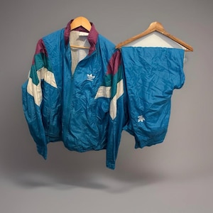 Adidas tracksuit size L retro vintage tracksuit Adidas 90s jogging suit