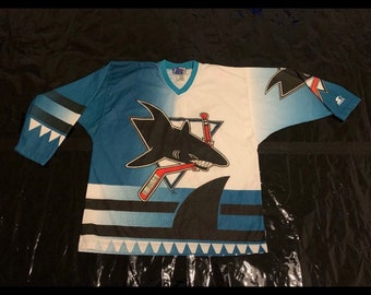 Vintage Vintage 90s Starter San Jose Sharks Hockey Jersey Away NHL