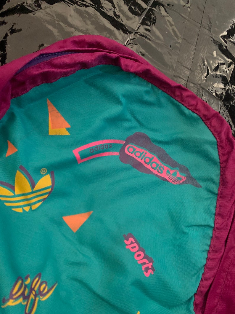 Adidas Vintage Rucksack Retro Backpack Adidas Etsy