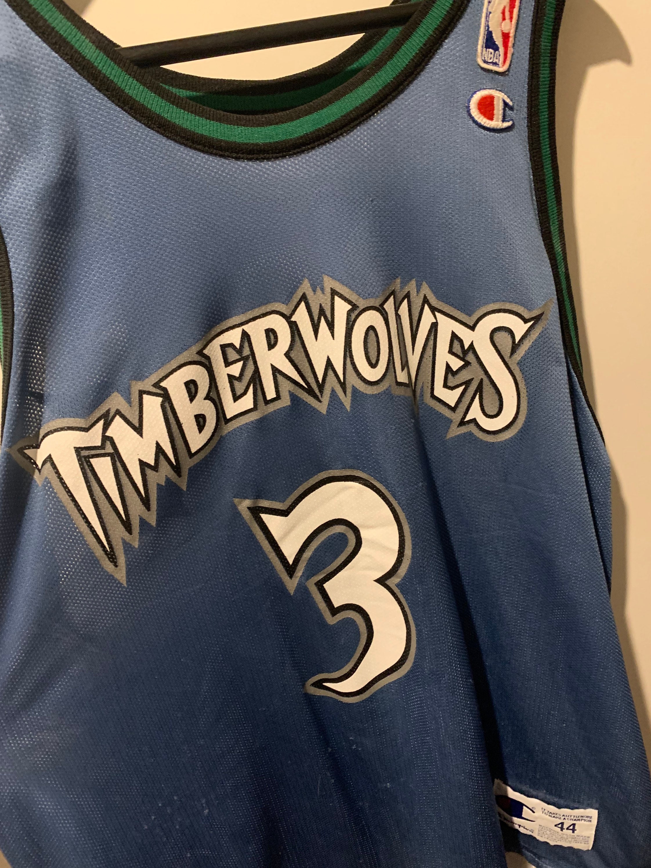 Champion Jersey Minnesota Timberwolves Size L Size 44 NBA Marbury