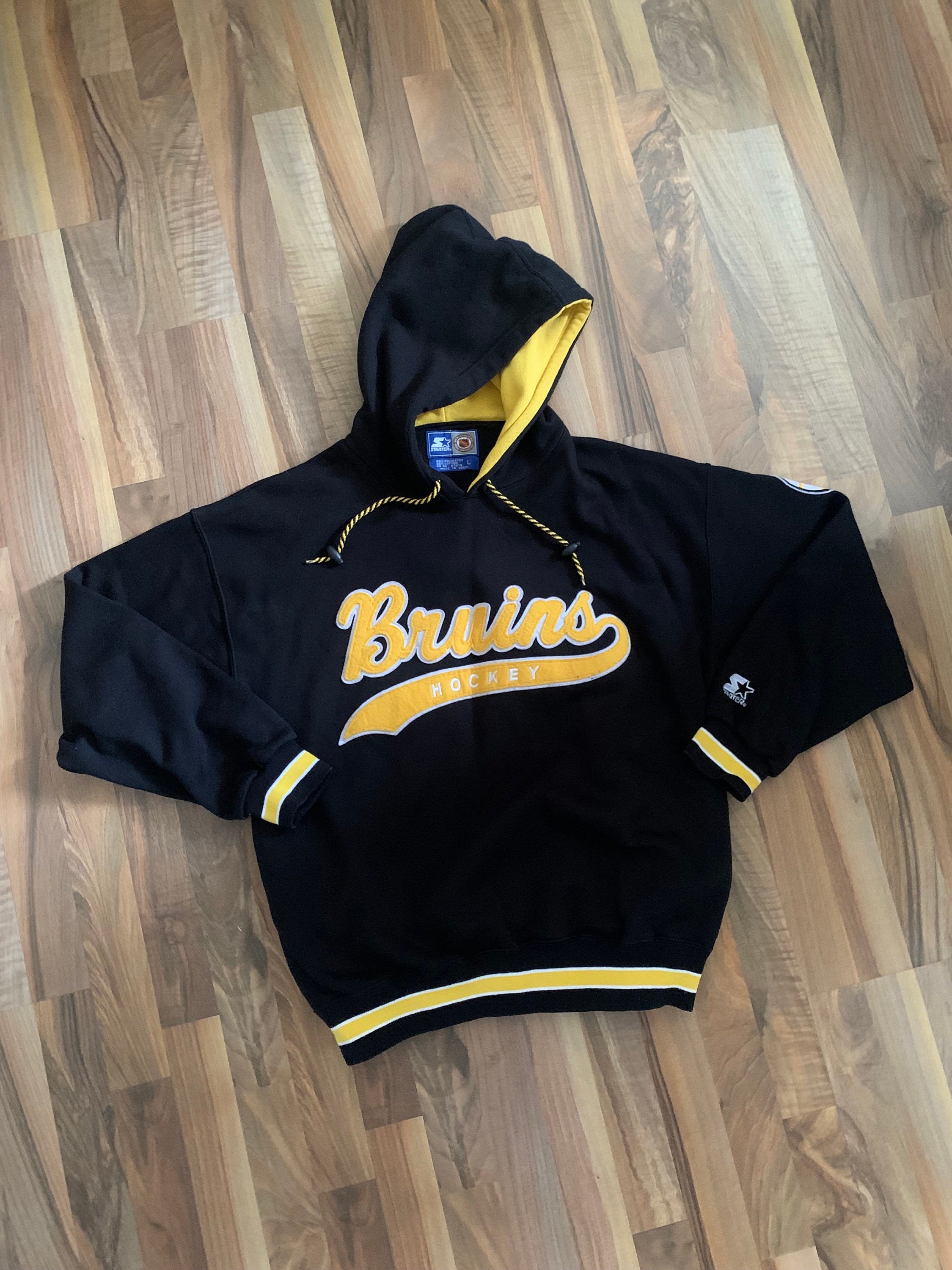 NHL Boston Bruins Vintage Snow Wash Grey Pullover Hoodie