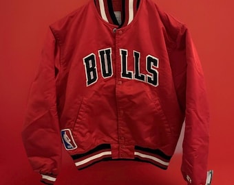 Starterjacka Chicago Bulls Storlek M NBA Retro Vintage Bulls JACKA 90-tal Jordan M.J.