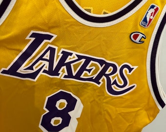 レイカーズ 90's USA製 Champion BRYANT 8 44SIZE Vintage 90s Champion Lakers #8 Kobe Bryant Rookie Jersey Purple 52