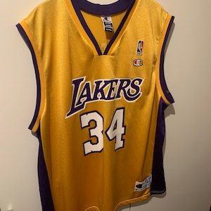 Champion Jersey Los Angeles Lakers Size L 40 NBA Shaquille O&#39;Neal 34 Vintage Vintage