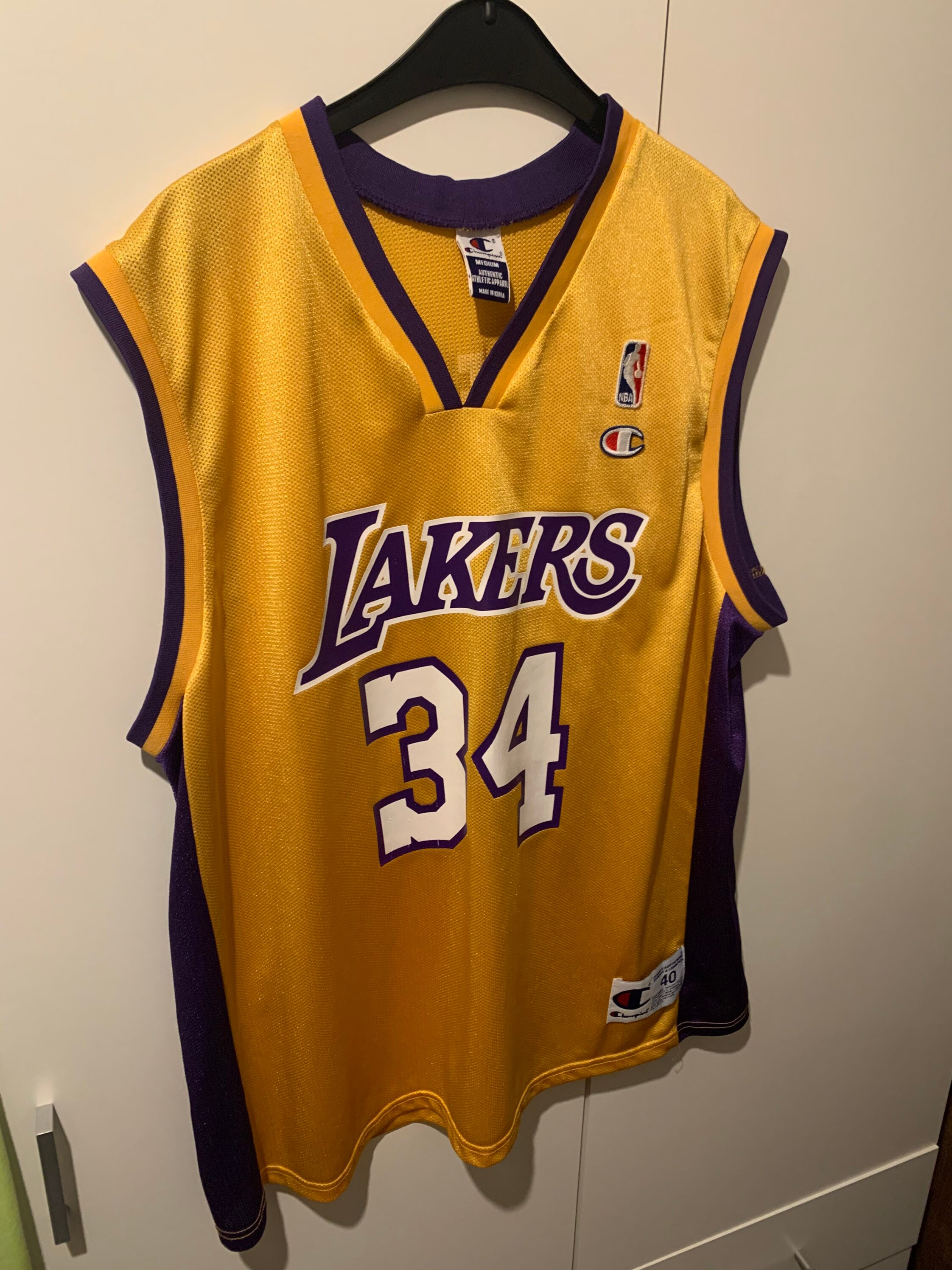 Champion Jersey Los Angeles Lakers Size L 40 NBA Shaquille O neal 34 Vintage Vintage Etsy