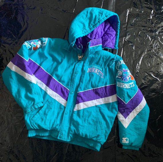 retro hornets starter jacket