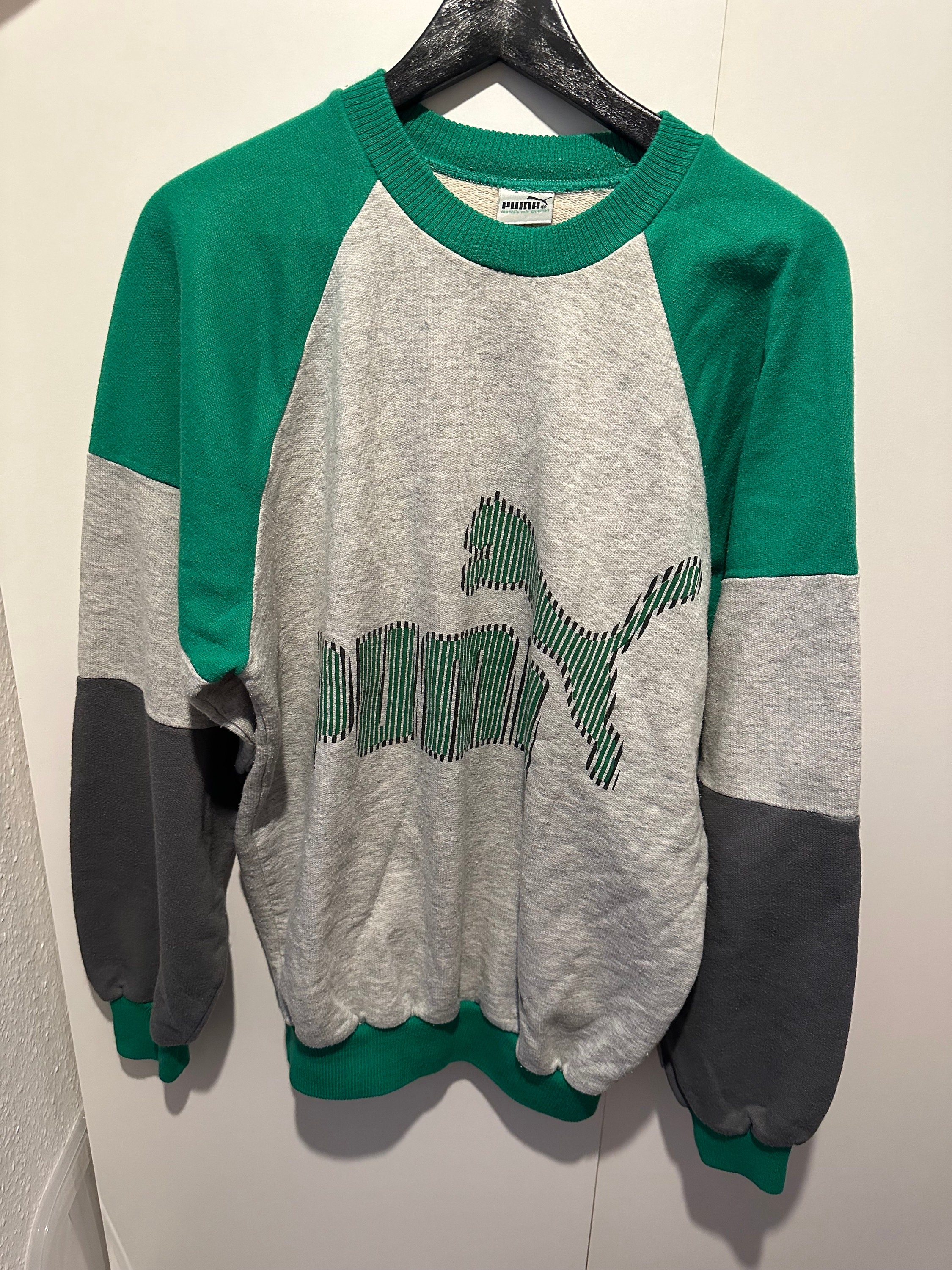 Puma Pullover Size M-L Retro Vintage Hoodie Pullover Sweatshirt