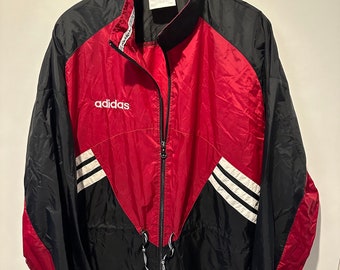 Adidas Windbreaker Jacke Size L Retro Vintage Track JACKET