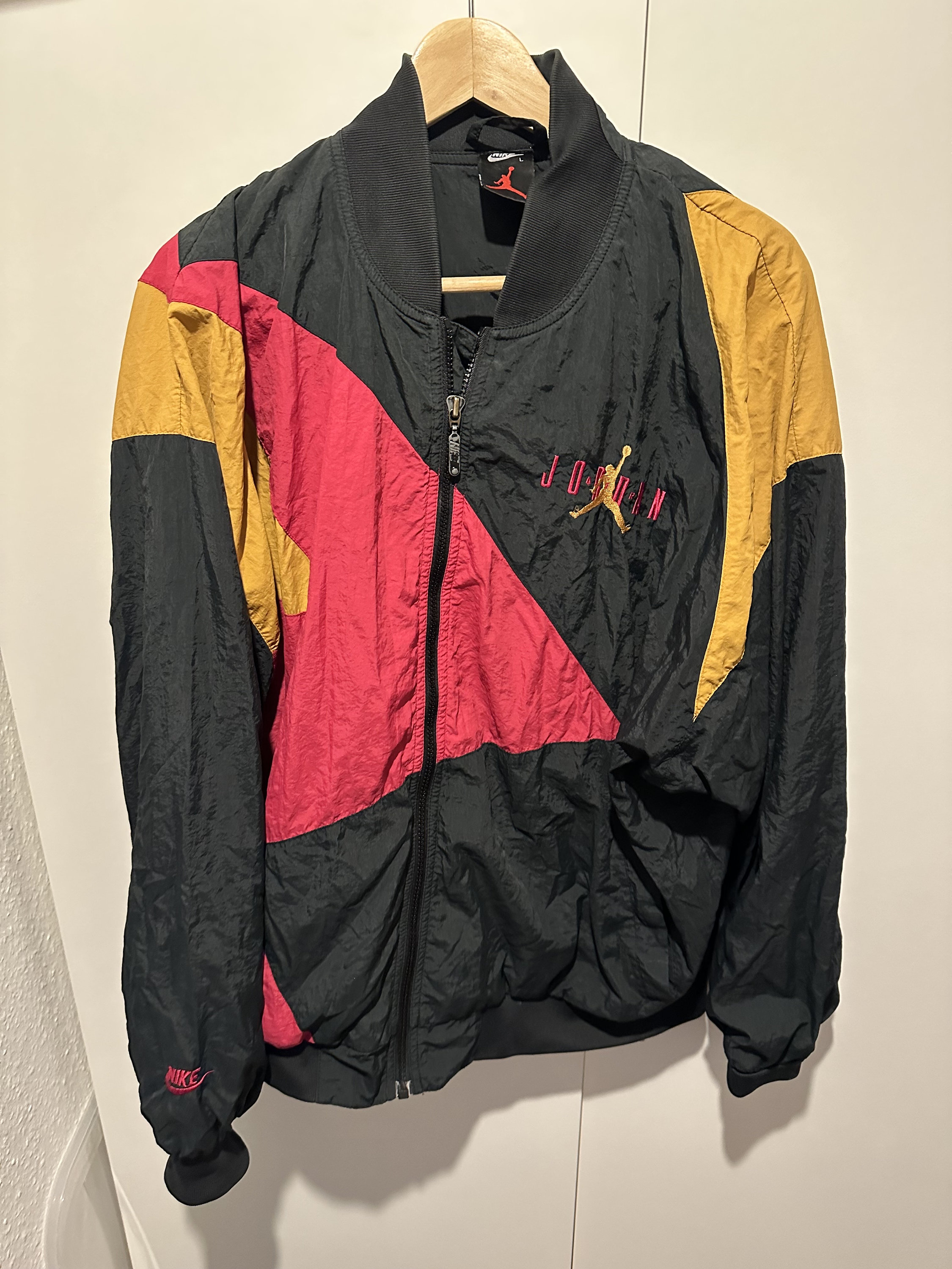 Nike Air Jordan Windbreaker Jacket Size L Retro Vintage Nike Jordan Flight Force Etsy