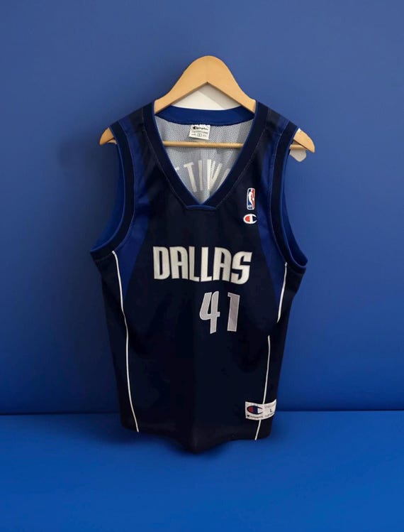 Champion Jersey Nowitzki Dallas Mavericks Size L Vintage NBA 41