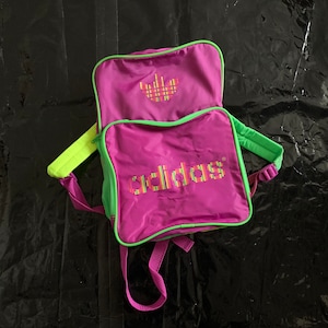 Adidas Y2K 90s 00s Vintage Backpack Rucksack Black 35x29x13