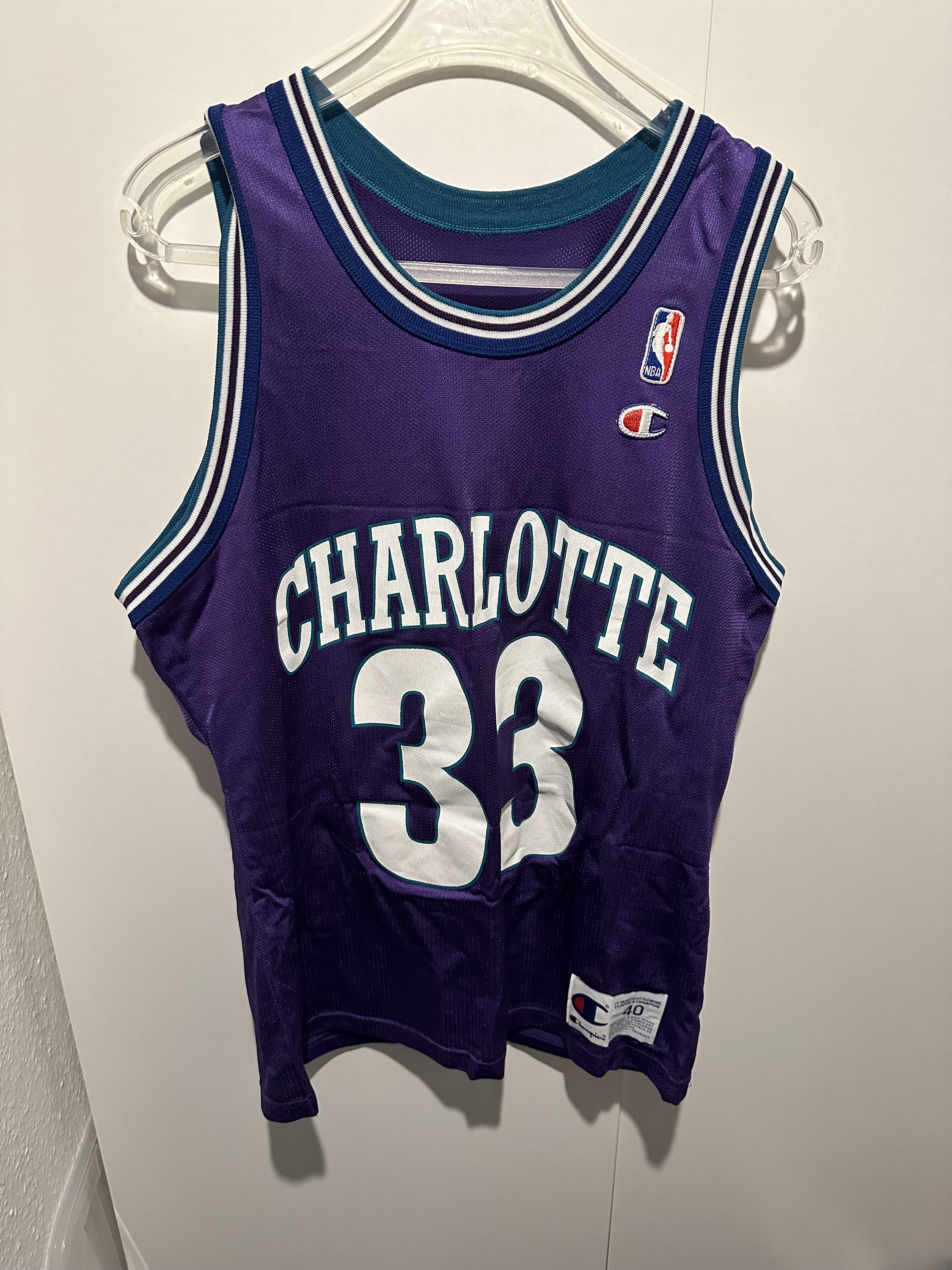 Champion Jersey Charlotte Hornets Size S-M 40 NBA Vintage Mourning