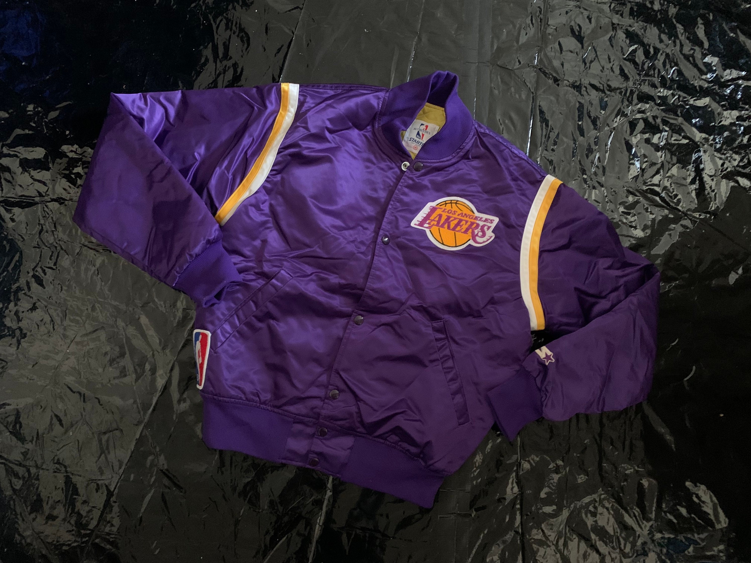 Men's Los Angeles Lakers Starter Purple The Star Vintage Full-Zip