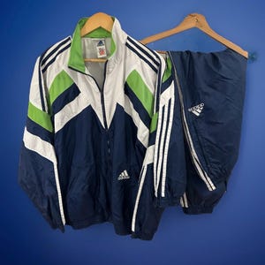 Adidas tracksuit size L retro vintage tracksuit Adidas 90s jogging suit