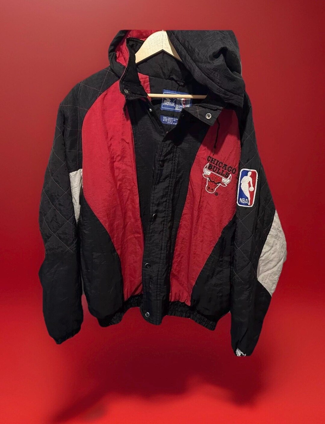 Starter Jacket Chicago Bulls Size L NBA Retro Vintage Bulls JACKET