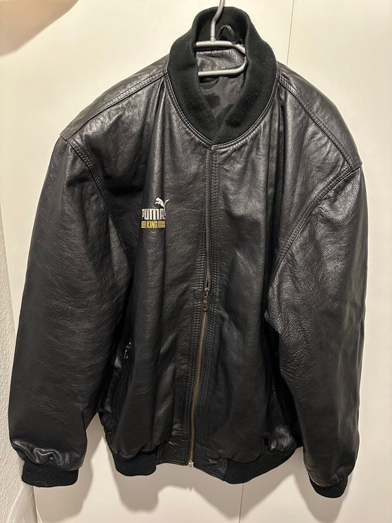 Puma Lederjacke Size XL Leather Jacket Vintage Ret