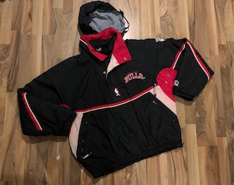 Starter Jacke Chicago Bulls Size XL NBA Retro Vintage Bulls JACKET Etsy