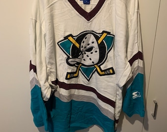Starter Hoodie Pullover Anaheim Mighty Ducks Size L NHL Retro Vintage Ducks