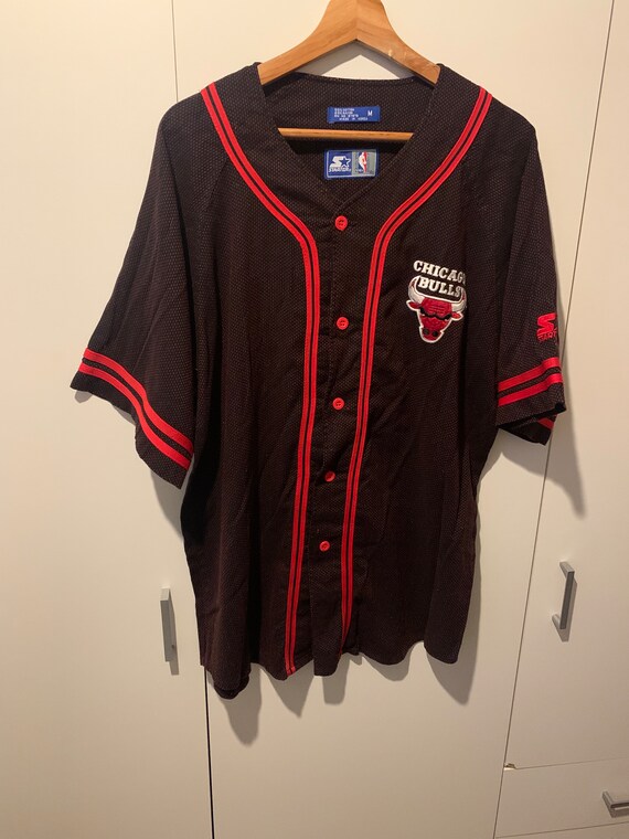 Maillot Starter Chicago Bulls Style Baseball Homme – Taille XL Rouge