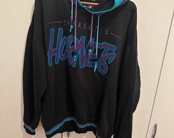 Starter Hoodie Pullover Charlotte Hornets Maat L NBA Retro Vintage Hornets