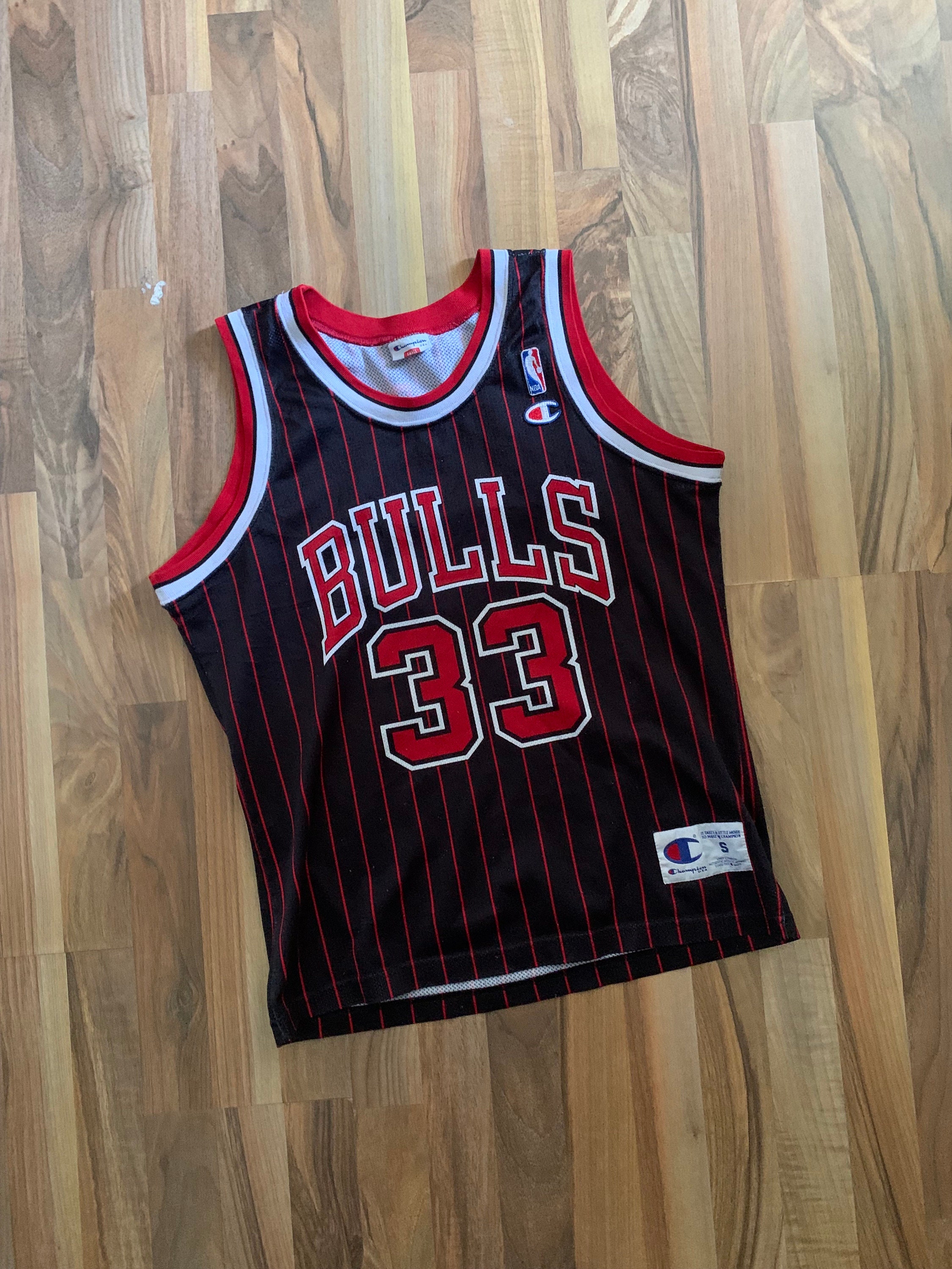Vintage Champion Scottie Pippen Jersey Chicago Bulls 33 Nba Vtg Size 40  Black