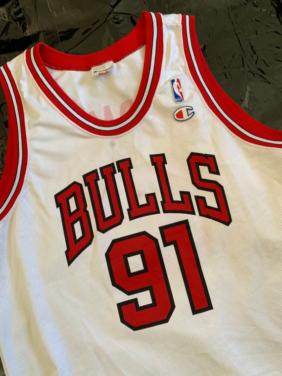 Champion Jersey Chicago Bulls Size XL NBA Dennis … - image 3