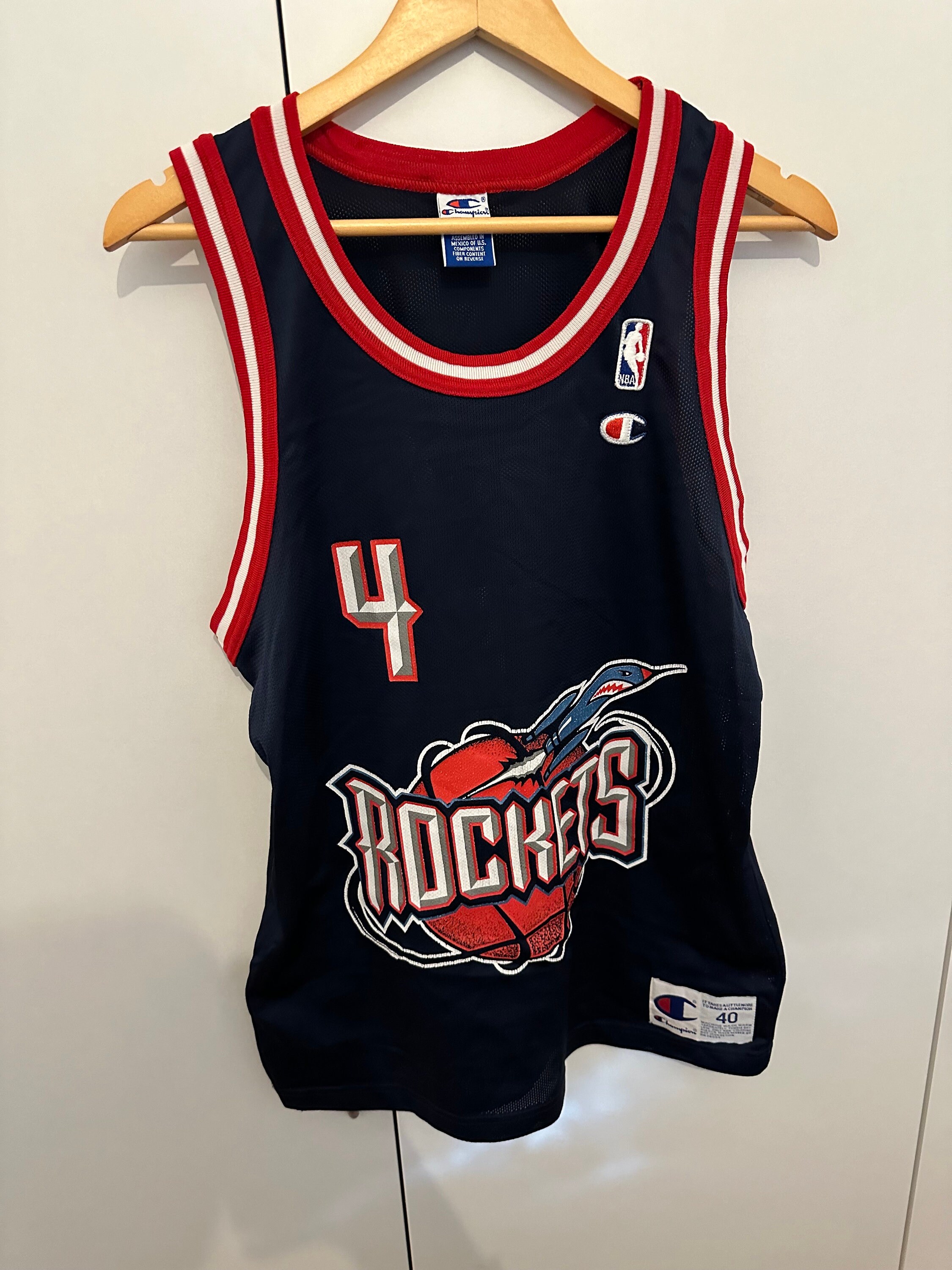 Champion Jersey Houston Rockets Size M 40 NBA Charles Barkley 4