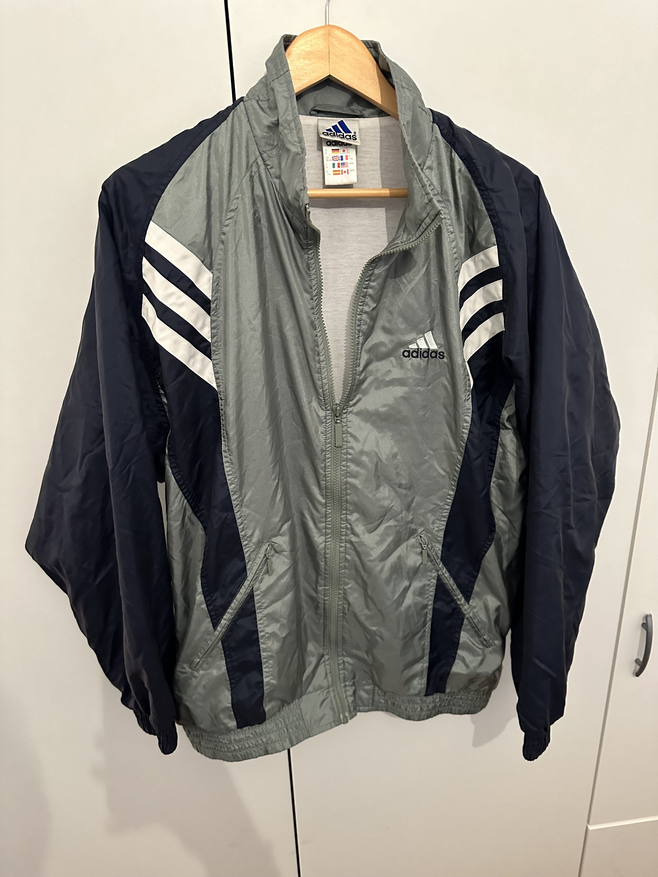 Adidas Windbreaker Jacket Size L Retro Vintage Track JACKET - Etsy