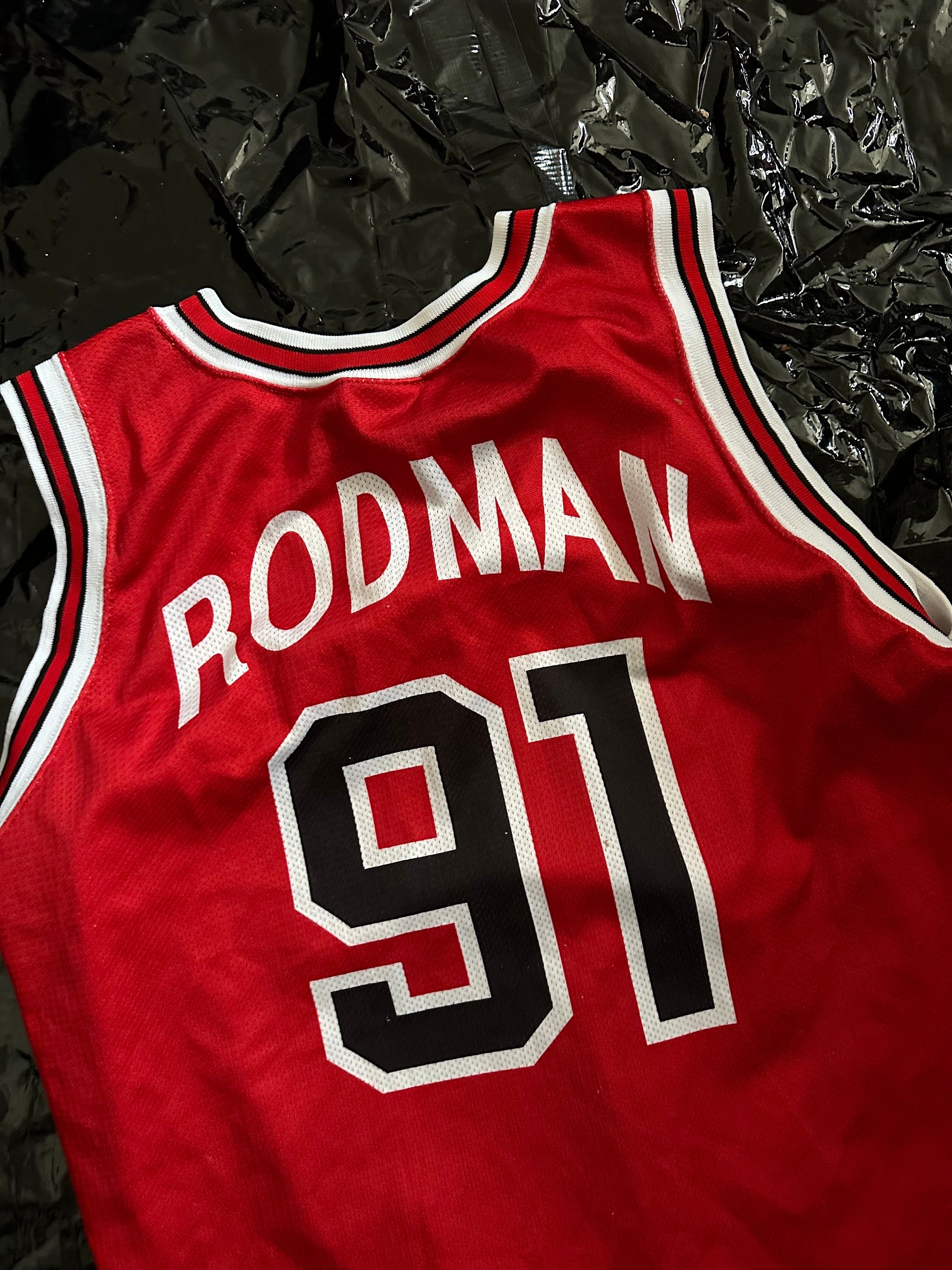 Champion Jersey Chicago Bulls Size M NBA Dennis Rodman 91