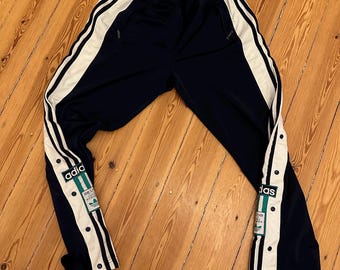 Adidas Jogging Pants Size M Vintage Adidas 90s Track Button Pants