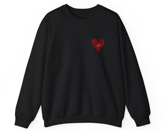 Kleines Liebes-Herz-Sweatshirt mit Rundhalsausschnitt