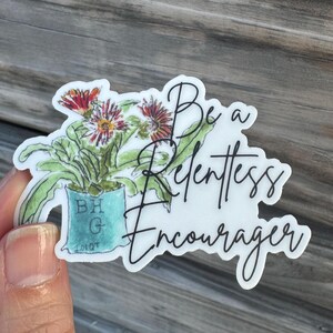 Sticker pleine conscience, Encourager, vinyle imperméable peint à la main, gourdes pour ordinateurs portables, agendas, cahiers, articles à collectionner, cadeaux