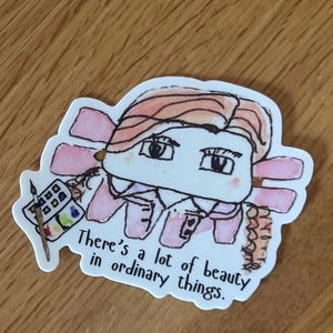 Sticker The Office Pam Cute Octopus, nouvelle série de vinyles imperméables dessinés à la main, gourdes pour ordinateurs portables, collection, cadeaux