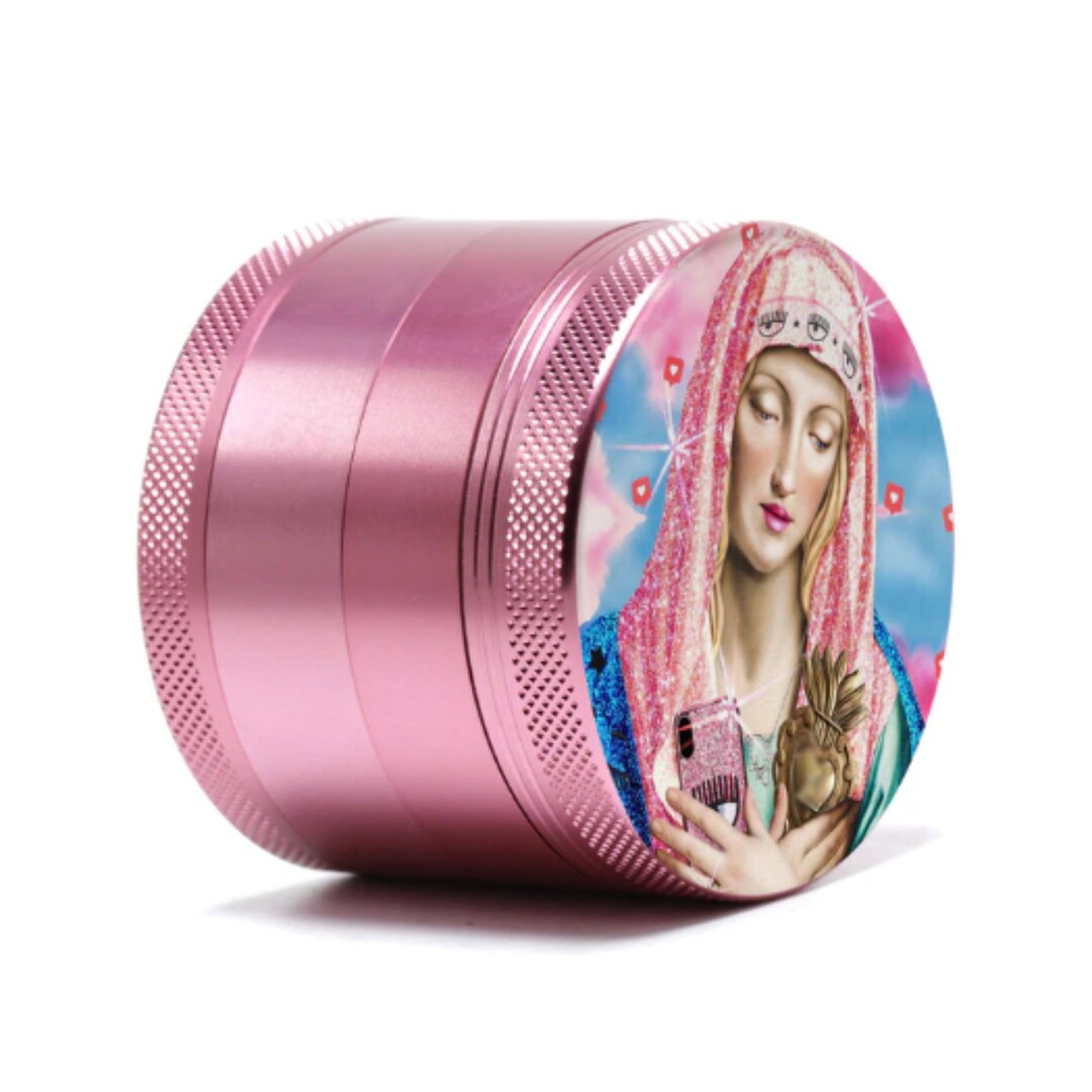 Pink Cute Girly Virgin Mary Weed Grinder Metal Herb Grinder Etsy