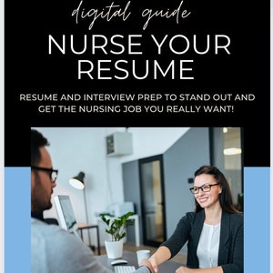 Nurse Resume Template Guide Digital eBook Guide
