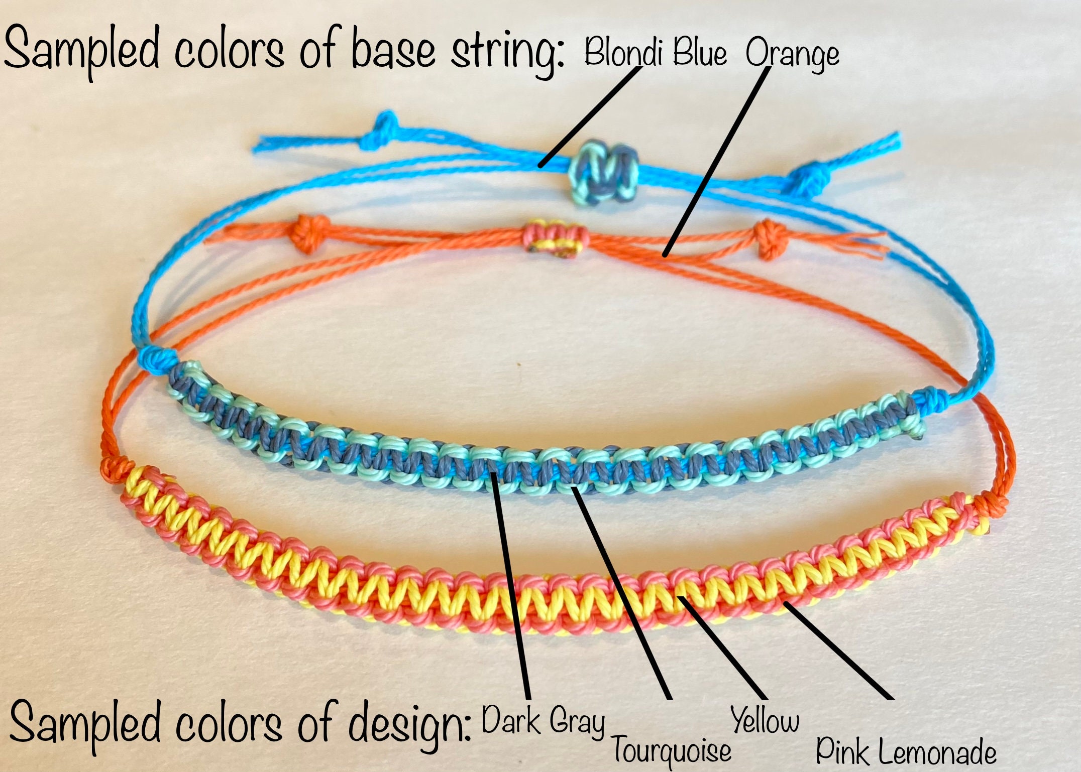 Handmade Adjustable Onesize Fits All Square Knot / Chinese Staircase