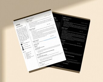 Resume (CV- Curriculum vitae) Template with Photo, Professional Resume Template for MS Word and Google Docs, with guidelines