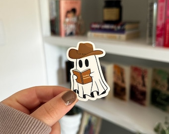 Cowboy Romance Ghost Book Sticker | Bookish Sticker | Book Trope Sticker
