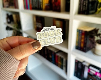 Antisocial Book Club Sticker | Bookish Sticker | Kindle Sticker