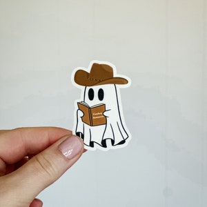 Cowboy Romance Ghost Book Sticker | Bookish Sticker | Book Trope Sticker