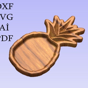Pineapple plate, Cnc file, cnc router, cnc router for wood, plate file, svg file, ai , dxf file, pdf , cnc