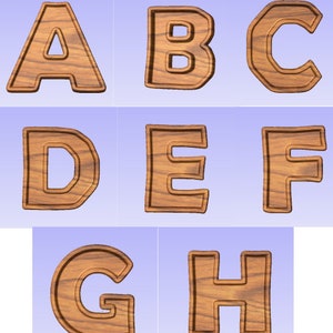 Alphabet letters plate, Cnc file, cnc router, cnc router for wood, plate file, svg file, ai , dxf file, pdf , cnc