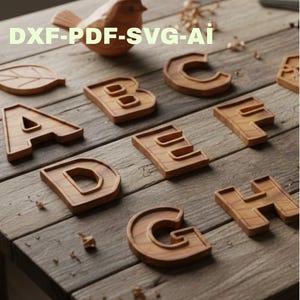Alphabet letters plate, Cnc file, cnc router, cnc router for wood, plate file, svg file, ai , dxf file, pdf , cnc