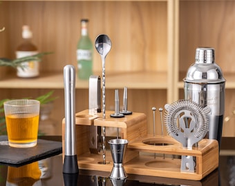 Stylish Mixology Bartender Kit | Cocktail Shaker | Barware Essentials | Christmas Gift | Housewarming Gift New Home | Gifts for Him and Her