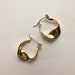 Sculptural Twist Huggie Minimalist Earrings, Waterproof Real Gold 18k PVD, Valentines Gift ...
