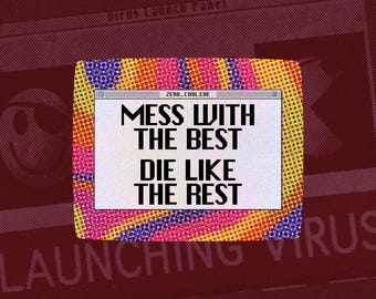 Hackers Movie Holographic Sticker – Zero Cool Quote