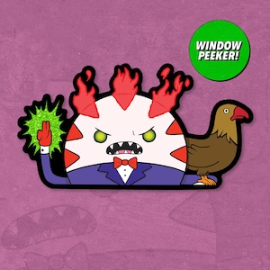 Peppermint Butler Window Anime Peeker Style Sticker - Evil Pep Butt Adventure Time