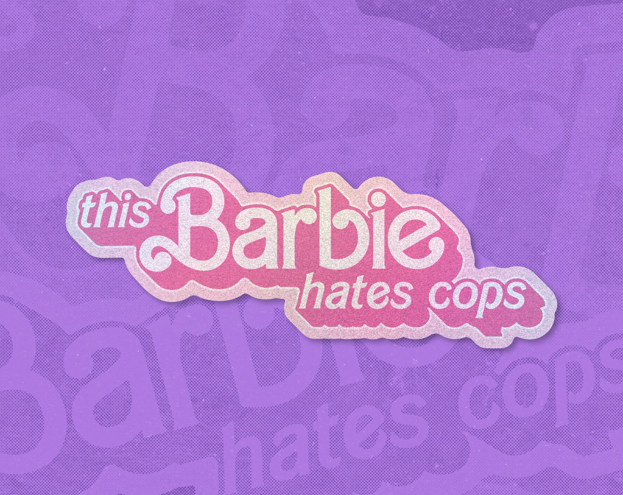 Hot Pink Barbie drink Sticker for Sale by sabinako